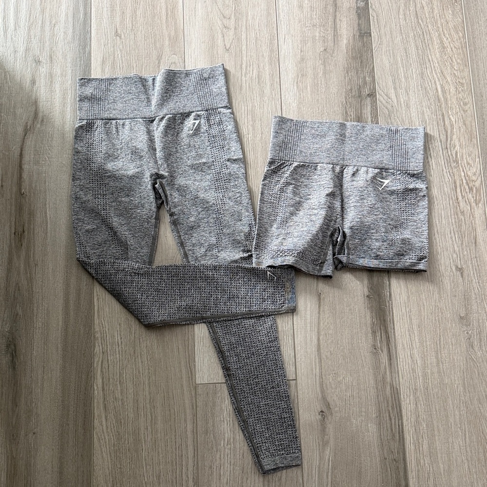 Gymshark adapt shorts and leggings size medium grey